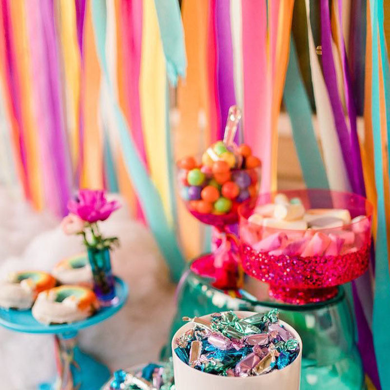 4,5 cmX25M barkácsolt krepppapír szalagok hátterek szalagok függöny fotózáshoz hátterek esküvői születésnapi partihoz babazuhany dekoráció