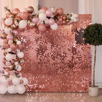 Κουρτίνα πούλιες γενεθλίων Διακόσμηση γάμου με φόντο το ντους μωρού Φόντο τοίχου με αλουμινόχαρτο Glitter κουρτίνα Διακόσμηση πάρτι γενεθλίων