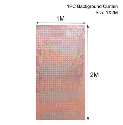 Κουρτίνα πούλιες γενεθλίων Διακόσμηση γάμου με φόντο το ντους μωρού Φόντο τοίχου με αλουμινόχαρτο Glitter κουρτίνα Διακόσμηση πάρτι γενεθλίων