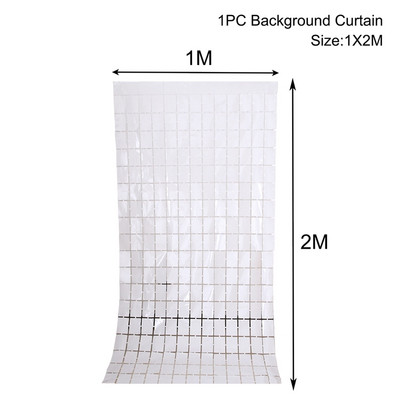 Κουρτίνα πούλιες γενεθλίων Διακόσμηση γάμου με φόντο το ντους μωρού Φόντο τοίχου με αλουμινόχαρτο Glitter κουρτίνα Διακόσμηση πάρτι γενεθλίων