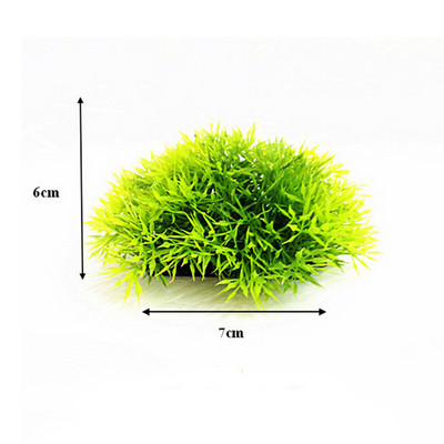 Akvārija dekors mākslīgi mazi krūmi zivju tvertnes simulācija plastmasas hidroponiski augi zaļa dzeltena sarkana zāle ainavu dekors