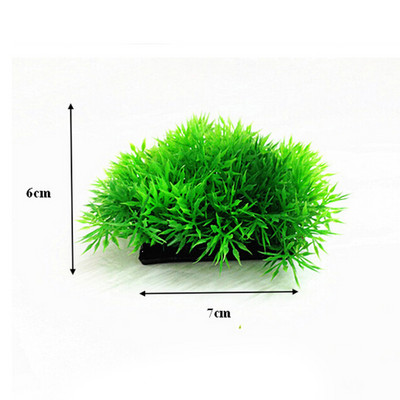 Akvārija dekors mākslīgi mazi krūmi zivju tvertnes simulācija plastmasas hidroponiski augi zaļa dzeltena sarkana zāle ainavu dekors