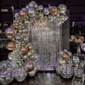 Vakarėlio užuolaidos fonas Gimtadienio dekoravimas Bachelorette Party Blizgučiais blizgučiais Fringe Lazerinė užuolaida Kūdikių dušas Vestuvių dekoras