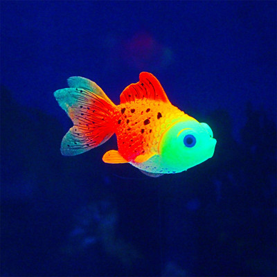2021 Glow In The Dark Artificial Aquarium Goldfish Ornament Fish Tank Jellyfish for Garden Ornament Fish Tank Decorment