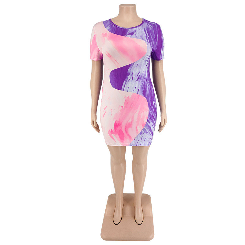 Rochii de mărime Plus, vara 2022 4XL 5XL, la modă pentru femei, cu mâneci scurte, cu mâneci scurte, bodycon, rochie de damă, cu decolteu în formă de mare