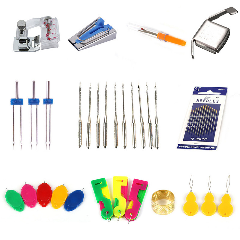 Ποικίλες βελόνες ραπτομηχανής Πιεστικές κλωστές ποδιών Cross Stitch DIY Industrial and Domestic Overlock Αξεσουάρ ραπτομηχανής