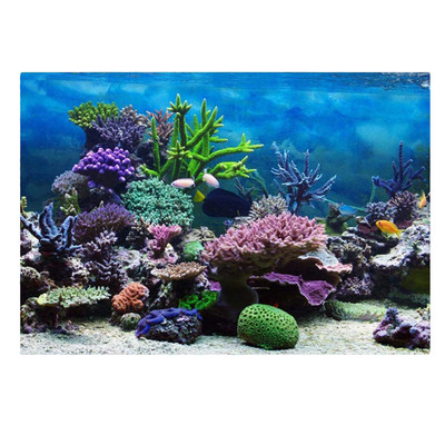 Vrući akvarijski pozadinski plakat 3D PVC ljepljiva naljepnica Fish Tank Podvodni svijet Pozadina Dekoracija Papirna pejzažna tapeta