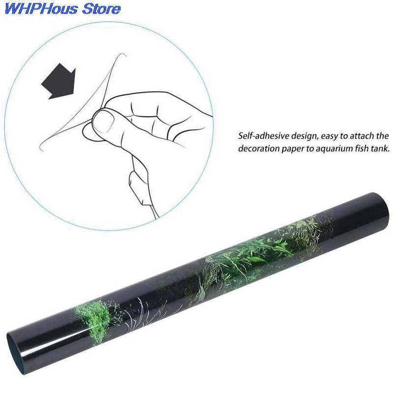 Vrući akvarijski pozadinski plakat 3D PVC ljepljiva naljepnica Fish Tank Podvodni svijet Pozadina Dekoracija Papirna pejzažna tapeta