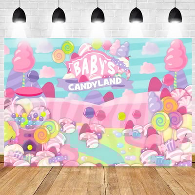 Rózsaszín édes fánk háttér Lány fánkparti háttér fali szalaghirdetés fánk Boldog születésnapi parti dekoráció gyerekeknek fotó kellék