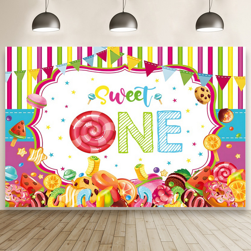 Rózsaszín édes fánk háttér Lány fánkparti háttér fali szalaghirdetés fánk Boldog születésnapi parti dekoráció gyerekeknek fotó kellék
