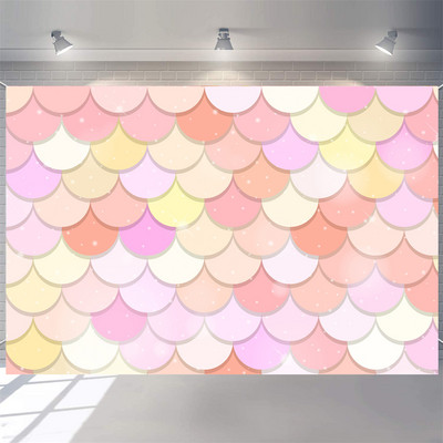 Disney Mermaid Baby Shower születésnapi fotózás Háttér víz alatt Korallhéj mérlegek hercegnő születésnapi parti dekoráció