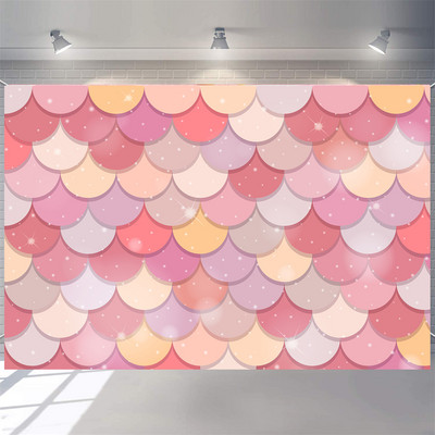 Disney Mermaid Baby Shower születésnapi fotózás Háttér víz alatt Korallhéj mérlegek hercegnő születésnapi parti dekoráció