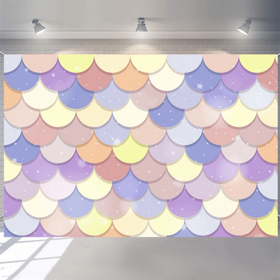 Disney Mermaid Baby Shower születésnapi fotózás Háttér víz alatt Korallhéj mérlegek hercegnő születésnapi parti dekoráció