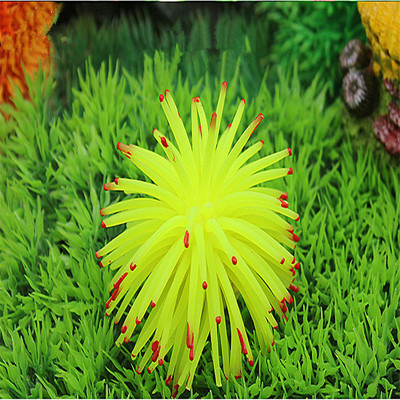 Acvariu de arici de mare artificial care strălucește, acvariu de corali, plante de corali artificiale, peisaj subacvatic, acvariu, accesorii pentru acvariu