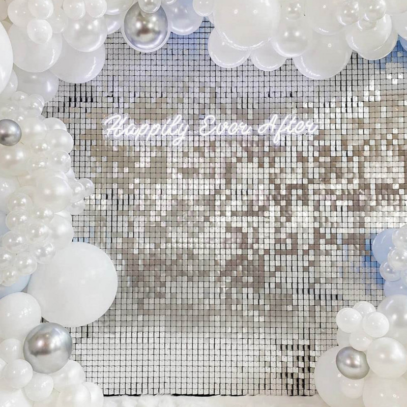 35*35CM kvadratiniai blizgučiai, blizgantys blizgučiai Bling sienos fono plokštės Renginių fonas Sužadėtuvių jubiliejaus dekoras Droppshipping