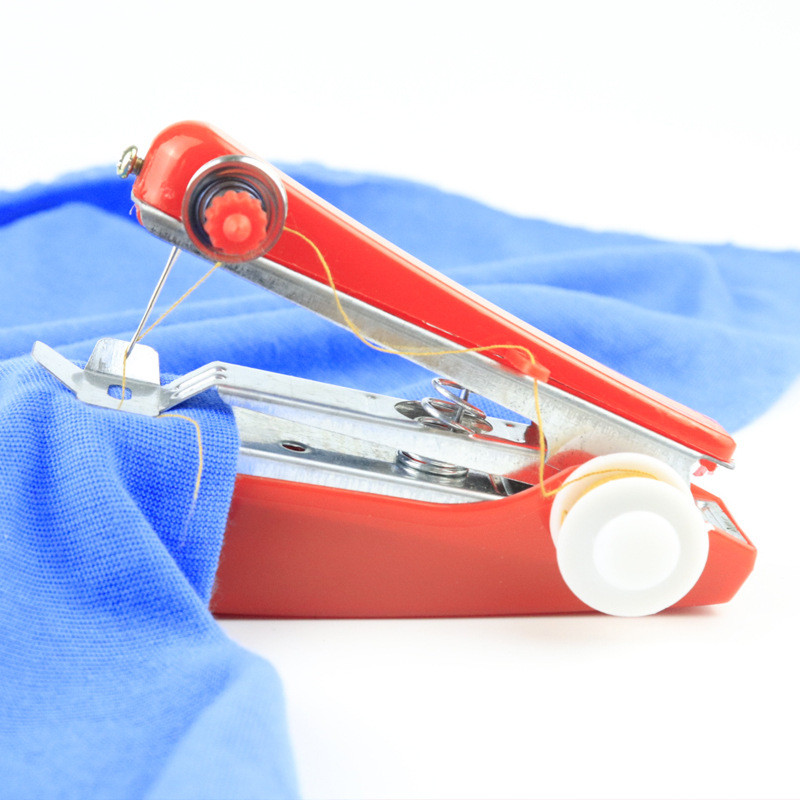 1 db hordozható mini kézi varrógép Egyszerű kezelés varróeszközök Kézi ruházati szövet Kézi kézi kézi szerszám