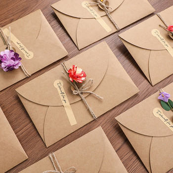 Празнични сухи цветя, поздравителни картички Креативен плик за подарък за сватбено тържество, подходящ за фестивали за рождени дни HEE889