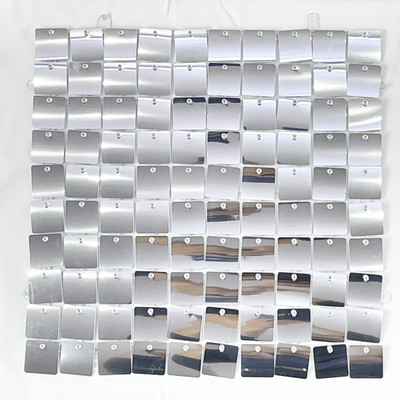 1x esküvői háttér fali dekoráció tükör lézeres, négyzet alakú flitter háttér tábla karácsonyi esküvői születésnapi parti dekoráció