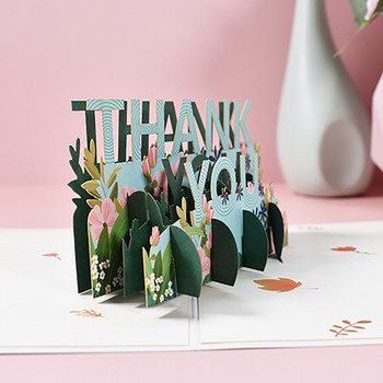 Групови картички за годишнина от сватба със съобщение вътре в 3D изскачаща поздравителна картичка Благодаря Благодарствена картичка Подарък за 21-ия рожден ден на баща