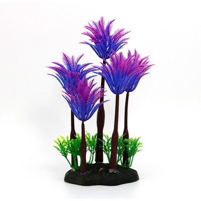 Akvariumo žėrintys grybų papuošimai žuvų rezervuaro silikoninis ornamentas, skirtas gėlo vandens sūraus vandens akvariume Betta žuvims