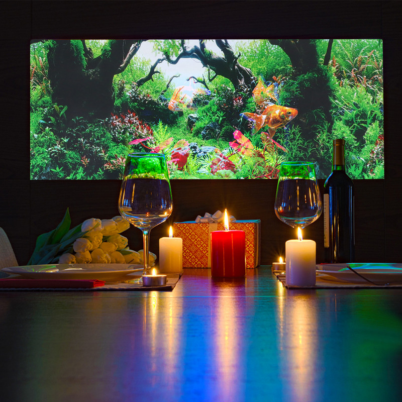 Fona tvertnes akvārijs 3D uzlīme Foni Tapetes Statisks pielīmēts plakāts Pamatne Ūdens