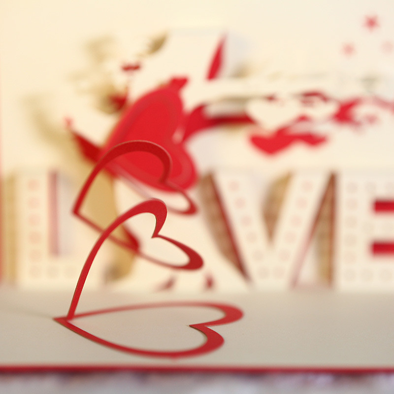 3D pop-up kártyák barkács torták üdvözlőlapok képeslapok ajándékok borítékkal bulikra Valentin-nap karácsonyi esküvői dekoráció