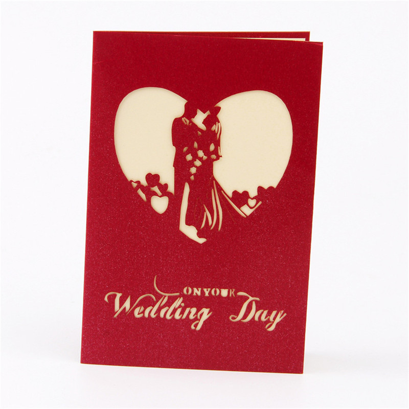 3D pop-up kártyák barkács torták üdvözlőlapok képeslapok ajándékok borítékkal bulikra Valentin-nap karácsonyi esküvői dekoráció