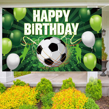 Μπαλόνια ποδοσφαίρου Διακόσμηση για πάρτι γενεθλίων Φόντο Πανό Αγόρι Άνδρας Ποδόσφαιρο Αθλητικό πάρτι φόντου Προμήθειες τοίχου