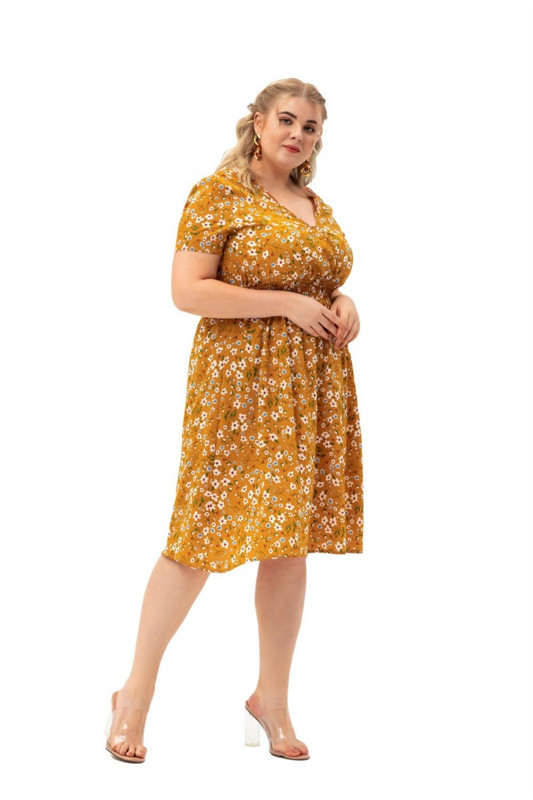 Nagy méretű ruhák 4XL 5XL női szexi V nyakú virágos ruha 2022 nyár alkalmi rövid ujjú, vonalas Vestidos női strandruha