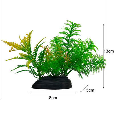 Mākslīgais akvārija dekors Augu simulācija Lotosa plastmasa zemūdens nezāļu zāle akvārija piederumi Zivju tvertņu dekorēšana Ornaments