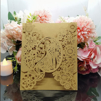 10 gab. Ielūgumu kartīte Līgavas un līgavaiņa ziedu raksts Romantiski kāzu ielūgumi Apsveikuma kartītes Vairākas krāsas ballītei Dec.