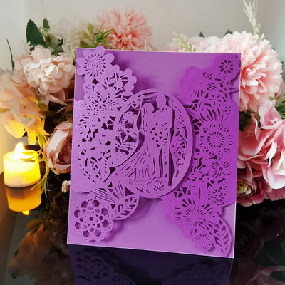 10 gab. Ielūgumu kartīte Līgavas un līgavaiņa ziedu raksts Romantiski kāzu ielūgumi Apsveikuma kartītes Vairākas krāsas ballītei Dec.