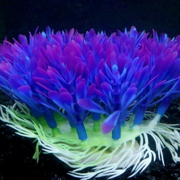 Фалшиво меко лилаво симулационно растение Fish Tank Вода Фалшиви растения Аксесоари за домашен аквариум Микро озеленяване Фонова декорация