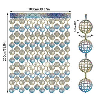 Διακόσμηση σκηνικού ντίσκο πάρτι 1x2M Κουρτίνα με ασημένια μεμβράνη λέιζερ Γυναικείες νυχτερινές προμήθειες Bachelorette πάρτι Διακοσμήσεις γάμου