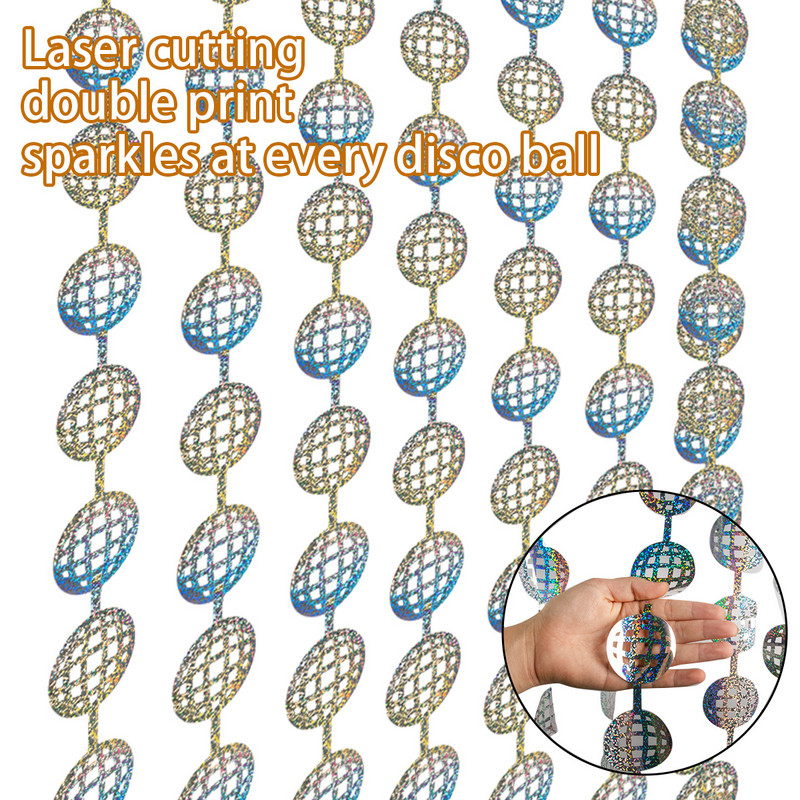 1x2M diskopeo taustadekoor Laser-hõbedane fooliumiga kardkardin Naiste õhtu tüdrukutepeo tarvikud Pulmakaunistused