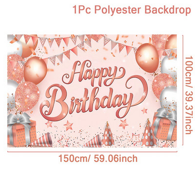 Juodo aukso gimtadienio fonas Auksinis blizgantis nuotraukų stendo fonas Kabanti vėliava Su gimtadienio vakarėlio dekoracija fono reklamjuostė