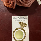 Βραβείο Wedding Scratch Sticker Game Scratch Sticker Glittering Sparkling Faux Diamond Ring Scratch Party Game Card Game