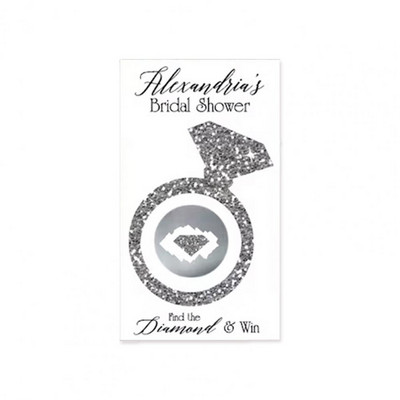 Βραβείο Wedding Scratch Sticker Game Scratch Sticker Glittering Sparkling Faux Diamond Ring Scratch Party Game Card Game