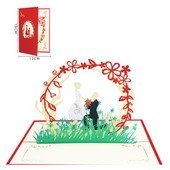 3D iššokantis vestuvių kvietimas Pasiūlykite santuoką Valentino dienai, padėkos sužadėtuvėms, gimtadienio dovanų atvirukas