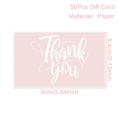 50 de bucăți felicitări de mulțumire pentru nuntă, decorare pentru petrecerea de naștere, carduri cadou, pentru duș de nuntă, felicitări de invitație de nuntă, pentru oaspeți