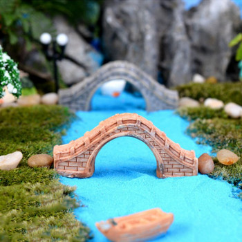 Творческа декорация на аквариум Симулационен мост Направи си сам ръчно изработени орнаменти от смола Fish Tank Градински стил Микро пейзаж