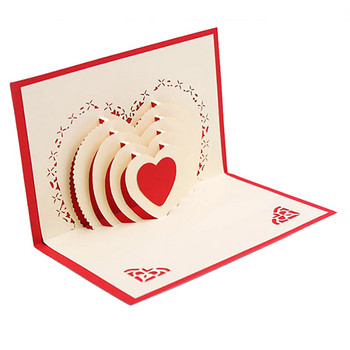 True Love 3D Pop Up ευχετήρια κάρτα για την ημέρα του Αγίου Βαλεντίνου Σύζυγος φίλη Επέτειος αρραβώνας Προσκλητήριο γάμου Δώρο γενεθλίων