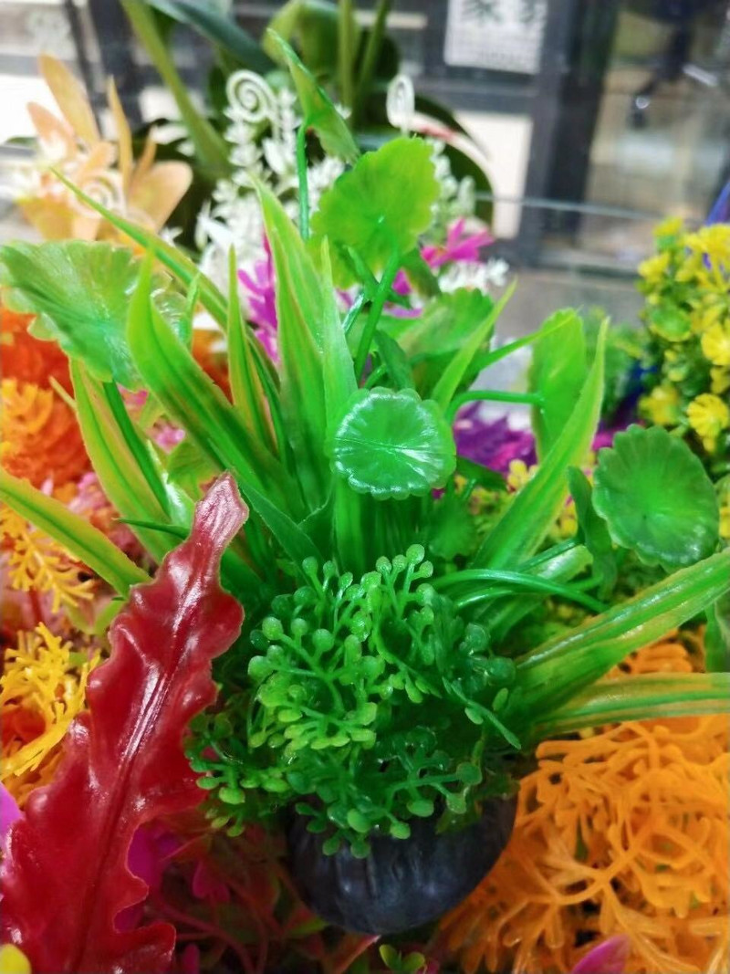 Mākslīgie augi Akvārija dekors Ūdens Nezāles Dekoratīvie Augi Zivju tvertne Akvārijs Jauka ainava zāle Dekorācija Vidējais augstums