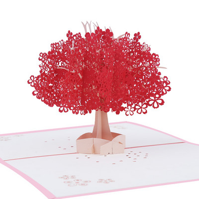 3D Sakura Cherry Blossom Skočna čestitka Čestitke za Valentinovo Zahvalnice Pozivnice za vjenčanje Parovi Supruge Darovi za godišnjicu
