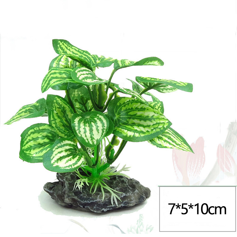 Mākslīgo augu zivju tvertņu piederumi Mākslīgās ūdens zāles imitācijas lapas mazas ūdens augu akvāriji ainavu dekorēšana