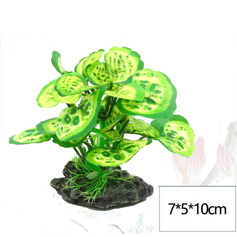 Mākslīgo augu zivju tvertņu piederumi Mākslīgās ūdens zāles imitācijas lapas mazas ūdens augu akvāriji ainavu dekorēšana