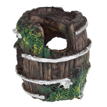 Изкуствени бъчви Орнаменти от смола Ярки цветове Озеленяване Декор Мини скриваща се пещера Аквариум Аксесоари за оборудване