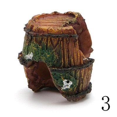 Butoaie artificiale Ornamente din rășină Culori strălucitoare Decor pentru amenajare a teritoriului Mini Ascunzătoare Peșteră Acvariu Acvariu Echipament Accesorii