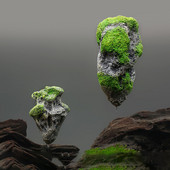 Kis méretű akváriumi akvárium lebegő szikla függőkő mesterséges úszó habkő dekor repülő szikladísz