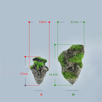 Аквариум с малки размери Плаваща скала Висящ камък Изкуствен плаващ декор от пемза Летящ скален орнамент